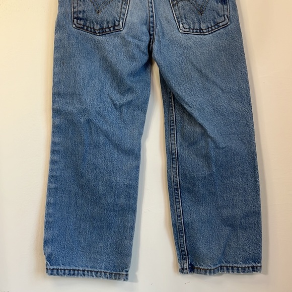 Levis 569 Slim Loose Fit Boys Adjustable Waist Distressed Denim Jeans Size 6 - Picture 6 of 10